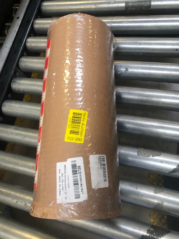 Photo 1 of Honeycomb Packing Paper, MINHAO 15"x500' Eco Friendly Packing Paper for Moving Recyclable Honeycomb Paper Moving Supplies Bubble Paper Wrapping Protective Roll, With 36 Fragile Sticker Labels