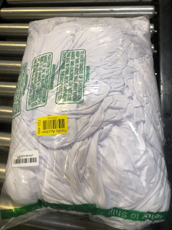 Photo 1 of 10ftx30ft White Ceiling Drapes for Wedding Parties, Wrinkle Free Polyester 2 Panels 5x30ft Long Tent Curtains Draping Cloth Arch Drapery for Birthday Party Event Tent Canopy Venue Decoration