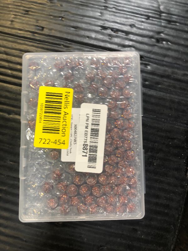 Photo 1 of Dowarm 110PCS 10MM Brown Rhinestone Beads for Jewelry Making, Round Rhinestone Clay Beads for Crafts Bracelet Baseball Necklace Beaded Pen, Polymer Shamballa Pave Disco Ball Diamond Chunky Beads