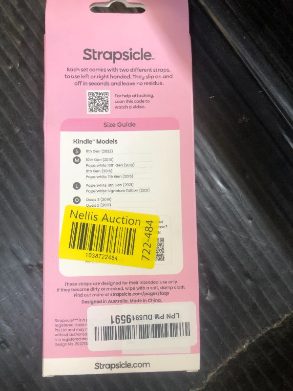 Photo 1 of Strapsicle Hand Strap Accessory for Kindles & Kobos - Paperwhite 7-10 Gen + Most Kobo - 2 Straps - Lightweight Grip for Endless Reading Comfort - Medium - Candy Pink