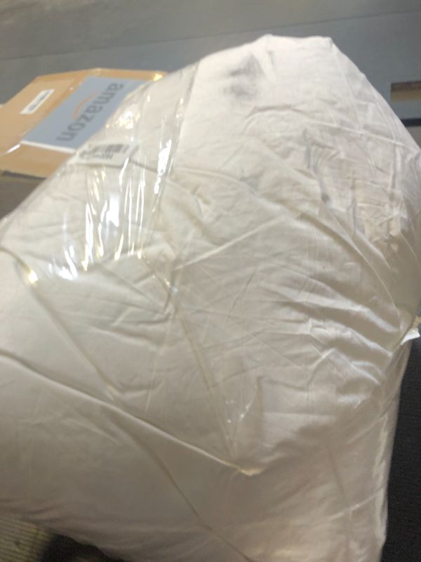 Photo 1 of APSMILE Fluffy Down Feather Fibers Comforter King Size, Organic Cotton Cover Down Feather Fibers Duvet Insert for Warm Weather, High Fill Power Lightweight Blanket for Summer (Ivory White, 106x90)