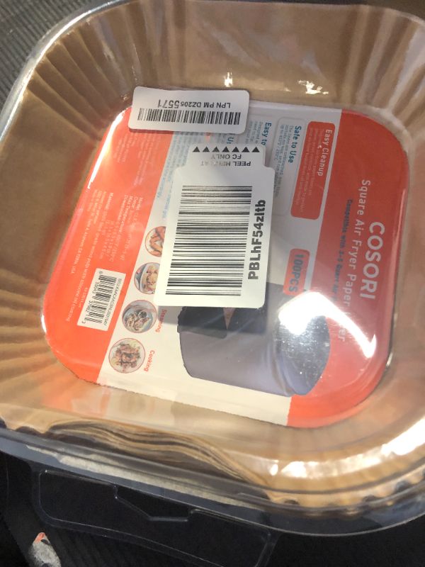 Photo 1 of COSORI Air Fryer Liners, 100 PCS Square Disposable Paper Liners, Non-Stick Silicone Oil Coating, Little to No Cleaning, 6.5" Unbleached Food Grade, Resistant to 465°F, Thickened Not Easy to Break
