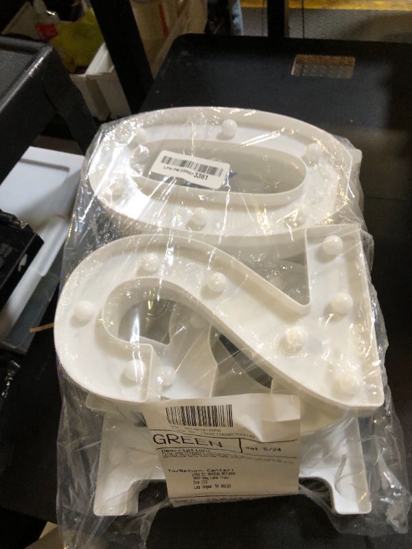 Photo 1 of Forwe 2025 Graduation Decorations, 8 LED Marquee Light Up Letters “Grad 2025” Kindergarten High School College Graduation Decorations Party Supplies (2025 White)