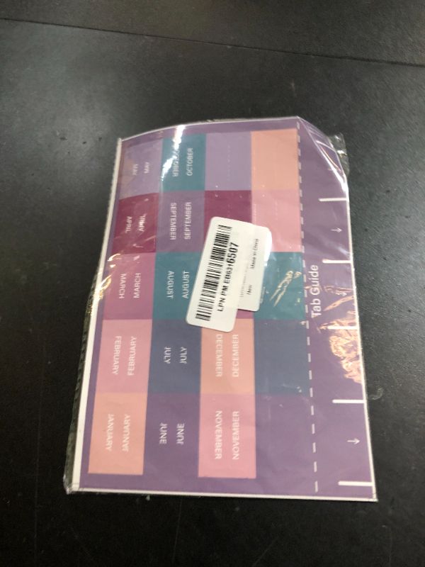 Photo 1 of Lumintutu Laminated Planner Monthly Stickers,40 Adhesive Plan Tabs Accessories for Notebooks (2 Sets 12 Month Tabs and 16 Blank Tabs), Calendar Monthly Divider Set (Purple & Pink)