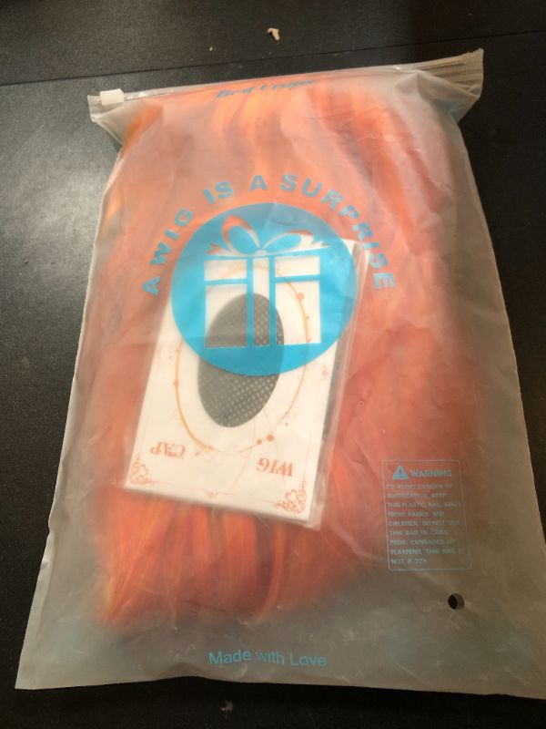 Photo 1 of BERON 14" Women Girls Short Curly Bob Wavy Wig Body Wave Halloween Cosplay Daily Party Wigs (Ombre Orange)