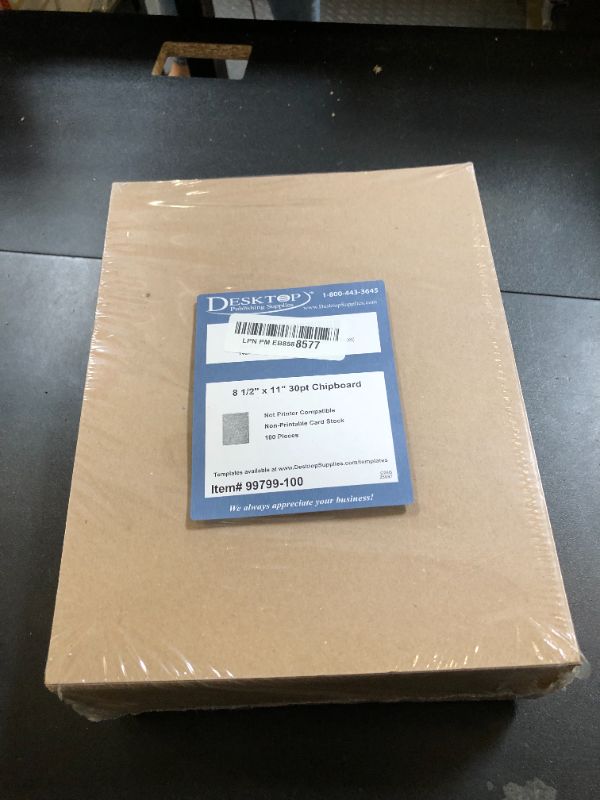 Photo 1 of 100 Thick Kraft Chipboard (30pt) - 8 1/2" x 11" - Perfect for Scrapbooking, Crafts & Product Backing…