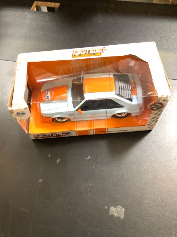 Photo 1 of Bigtime Muscle 1:24 1989 Ford Mustang Gulf Die-Cast Car, Toys for Kids and Adults(Blue)