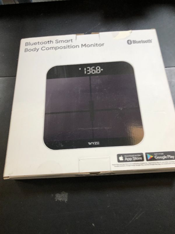 Photo 1 of Wyze Smart Scale X - FSA/HSA Eligible - Digital Bathroom Scale for Body Weight, BMI, Body Fat, Muscle Mass, Heart Rate Monitor | Sync with Health Apps | for People, Baby & Pet, 400 lbs (Black)