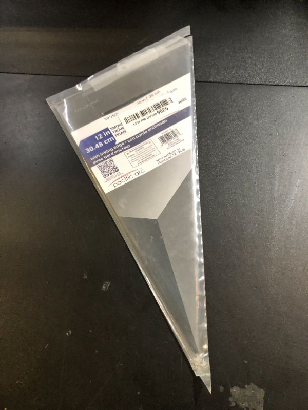 Photo 1 of Pacific Arc's Scholastic Triangle - 12 inch - Smoke - 30/60 Angle - Polystyrene - Inking Edge - Technical Drawing Tools, Drafting, Architect and Engineering.