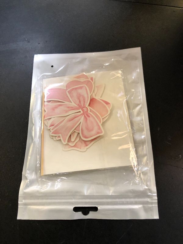 Photo 1 of Tyqour 24Pcs Pink Bow Cupcake Toppers, Bowknot Cupcake Picks Bridal Baby Shower Cake Dessert Picks Decoration for Coquette Bow Theme Baby Girl Birthday Wedding Party Decoration Supplies