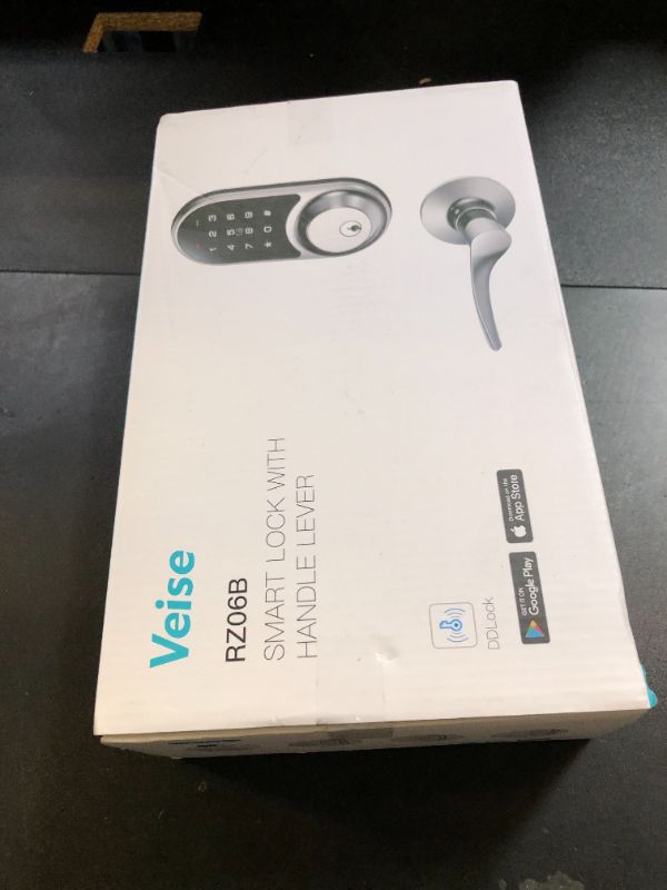 Photo 1 of Veise RZ06B Smart Lock for Front Door, 2 Lever Handle Set, Keyless Entry Deadbolt, App Control, Electronic Digital Touchscreen Keypad, Auto Lock, IP54 Waterproof, Easy Installation, Satin Nickel