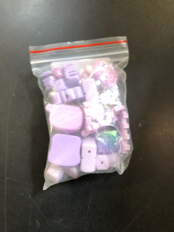 Photo 1 of Niziky 100g Large Assorted Acrylic Beads for Crafts, 20mm Purple AB Color Butterfly Flower Heart Star Square Round Shape Loose Beads, Acrylic Beads for Keychain Makin Phone Charms DIY Crafts