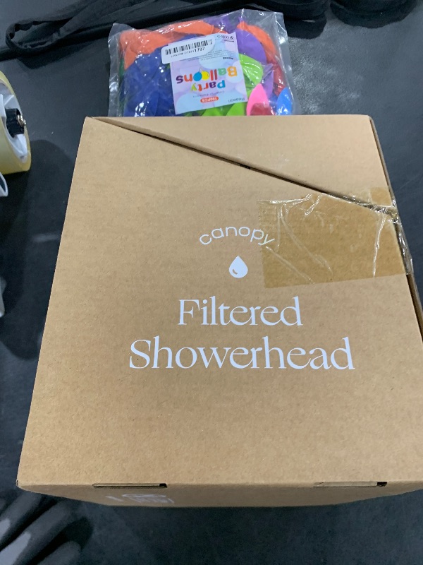 Photo 1 of Canopy Filtered Shower Head - High Pressure Shower Head Filter for Hard Water - Reduce Impurities for Healthier Scalp, Skin & Hair - Support Hair Growth & Minimize Breakage - Black
