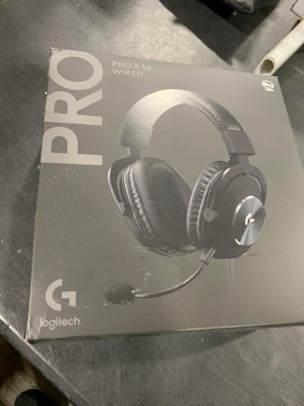 Photo 1 of Logitech G Pro X SE Wired Gaming Headset: Blue VO!CE Detachable Boom Mic, DTS 7.1, 50 mm Drivers, USB/3.5mm Aux, USB DAC Included, for PC, Xbox, PS5, PS4 - Black