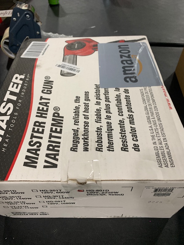 Photo 1 of Master Appliance HG-801D Industrial Heat Gun, Quick Change Plug-In Heating Element, 1400° F, 120V, 2220W, 18.5 Amps, Assembled In USA