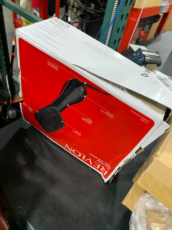 Photo 1 of REVLON One-Step Hair Dryer and Styler, All-in-One Detangling and Straightener Brush for Salon-Quality Smooth, Straight Hair, More Shine and Less Frizz, Black