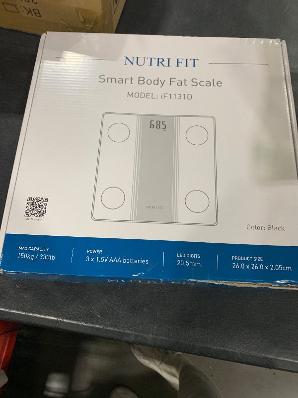 Photo 1 of NUTRI FIT Bathroom Scale Smart Digital Bluetooth Scales for Body Weight, Body Fat, BMI Body Composition Analyzer Weighing Scale with High Precision Measurements Sync APP Heavy Duty 330lbs