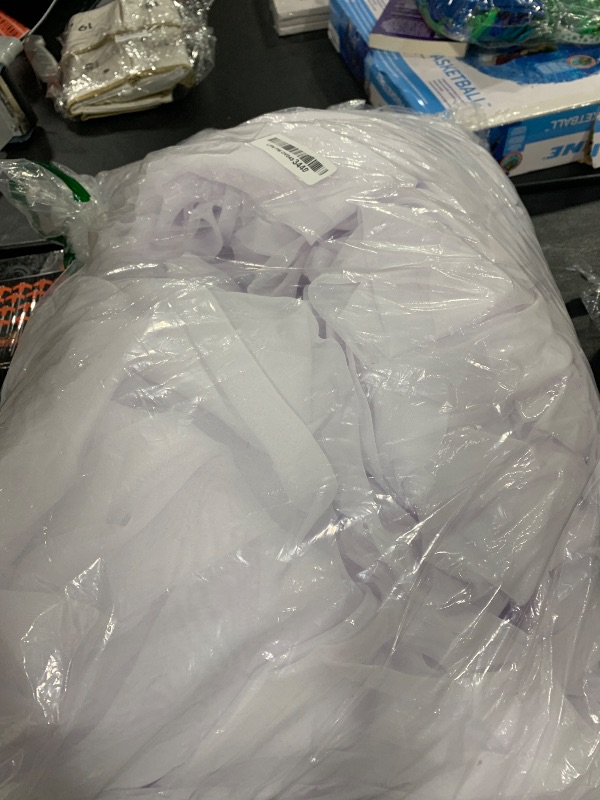 Photo 1 of 120" Wide (10ft Wide) Sheer Voile Chiffon Fabric - Perfect for Draping Panels and Masking for Weddings & Events - White by The Yard (20 Yards)