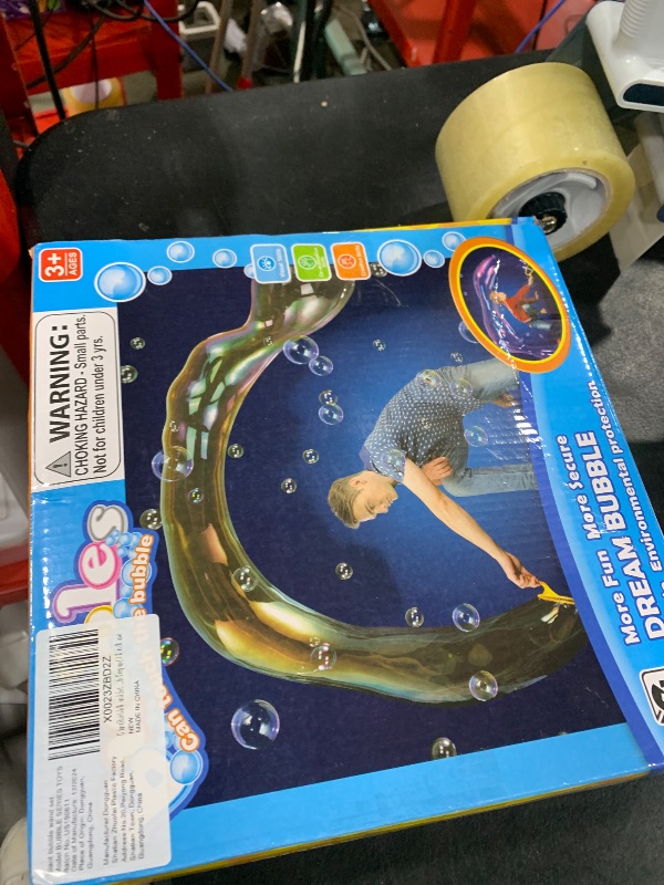 Photo 1 of Giant Bubble Wand Set for Kids and Adults with Concentrated Refill, Fun Outdoor and Indoor Activity for Girls, Boys, Toddlers and Children to Enjoy