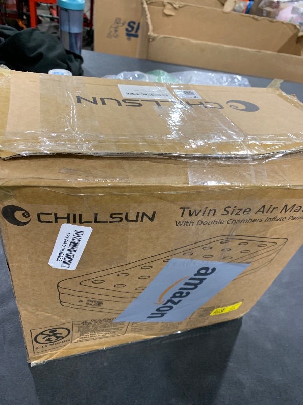 Photo 1 of CHILLSUN Twin Air Mattress Inflatable Airbed with Built in Pump, 3 Mins Quick Self-Inflation, Comfortable Top Surface Blow Up Bed for Home Portable Camping Travel, 75x39x18'', 550 lb MAX