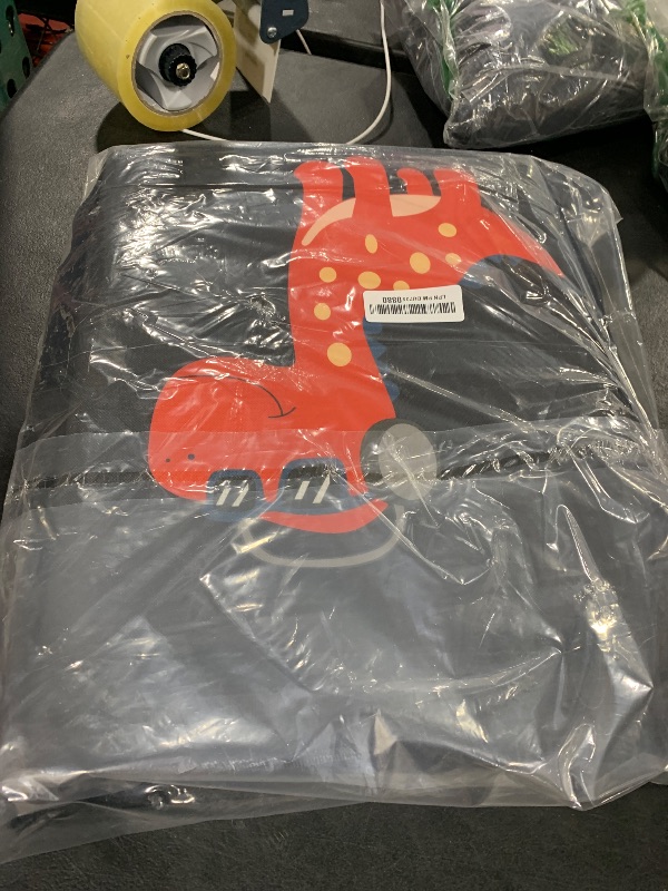 Photo 1 of Mabahoo Extra Large Toy Box, Collapsible Sturdy Storage Organizer with Lids, Dinosaur Toybox for Boys Girls, 40"x16"x16" Kids Toy Chest Bin Baskets for Living Room, Playroom, Bedroom, Nursery, Black