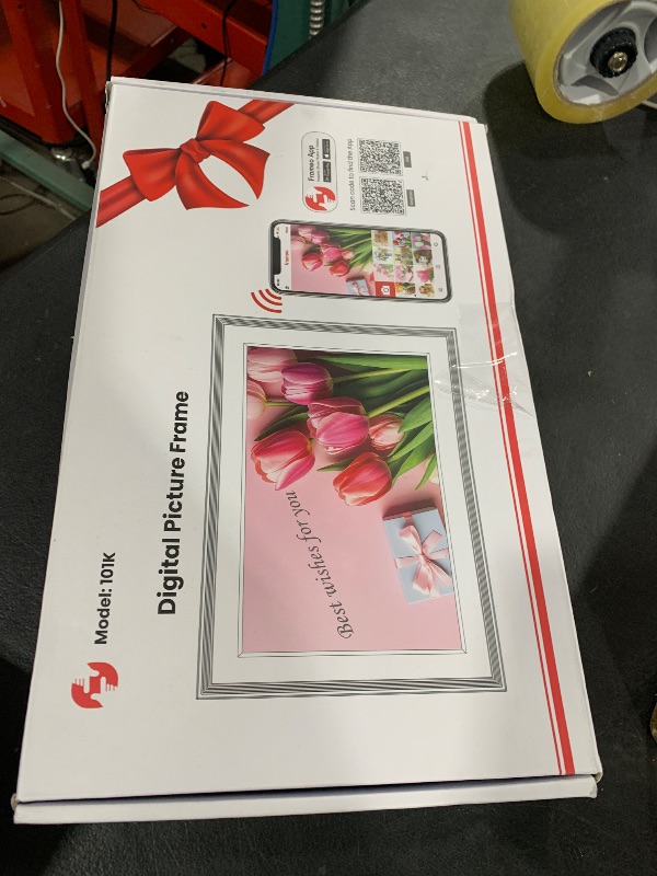 Photo 1 of Frameo 10.1" WiFi Digital Picture Frame, Smart Cloud Electronic Photo Frame with 32GB Memory 1280x800 HD IPS Touch Screen Slideshow Auto-Rotate Wall Mounted, Share Photos/Videos from Phone Remotely
