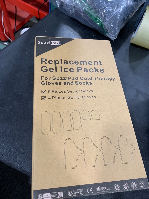 Photo 1 of SuzziPad Replacement Ice Gel Packs for Cold Therapy Gloves and Socks(10-Piece Set), L