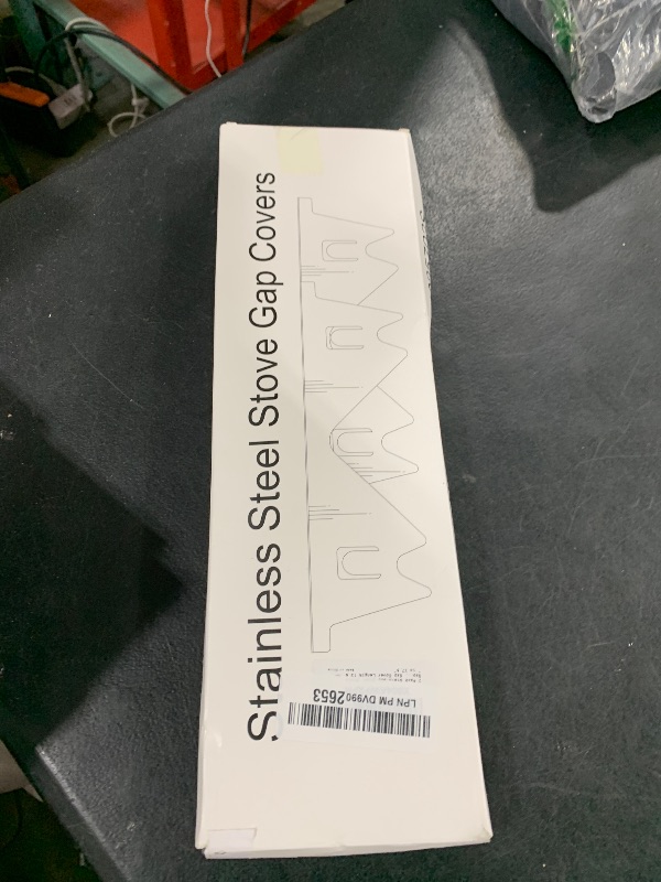 Photo 1 of 2 Pack Stainless Steel Stove Gap Covers Silver, Windspeed Stove Counter Gap Cover for Stove Gap Filler Gap Covers Between Stove and Counter Edge Gap Cover Length 13.8" to 27.6"