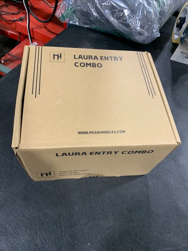 Photo 1 of Mega Handles Laura Entry Combo, Entry Door Knob and Single Cylinder Deadbolt Lock and Key Combo Pack, Heavy Duty Locking Door Knobs for Left or Right-Handed Doors - Matte Black