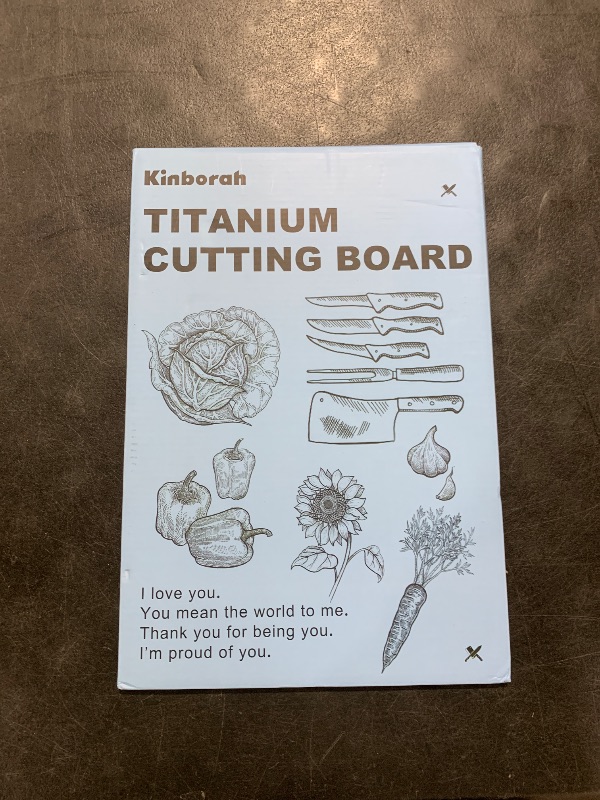 Photo 1 of 100% Pure Titanium Cutting Board - Cutting Boards for Kitchen, Dishwasher Safe Double-Sided Titanium Board for Home Kitchen Outdoor Camping Christmas Holiday Gifts for Women Wife (13.3 x 9 inches)