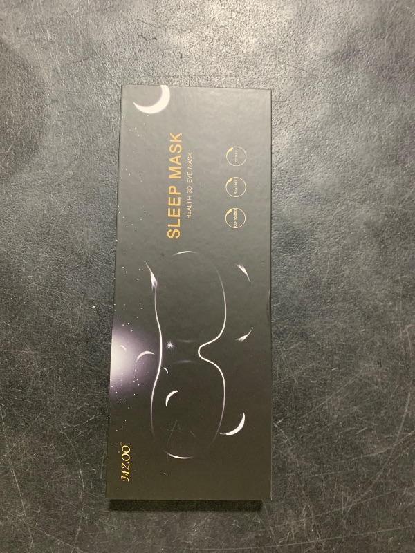 Photo 1 of MZOO Sleep Eye Mask for Side Sleeper Men Women, Zero Eye Pressure 3D Sleeping Mask, Light Blocking Patented Design Night Blindfold, Soft Eye Shade Cover for Travel, Black