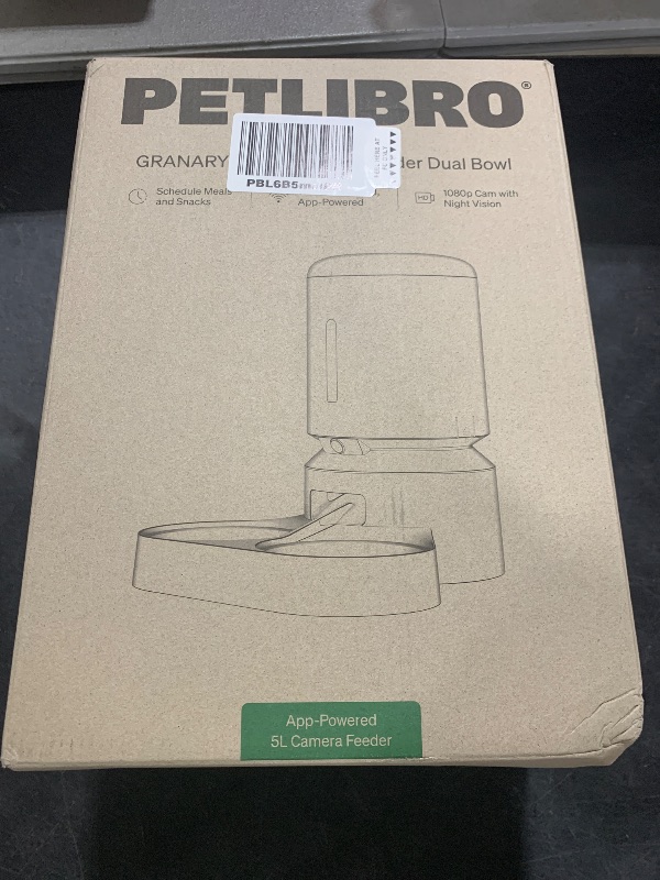Photo 1 of PETLIBRO Automatic Cat Feeder with Camera for Two Cats, 1080P HD Video with Night Vision, 5G WiFi Pet Feeder with Phone APP Control, 2-Way Audio for Cat & Dog, Low Food & Motion & Sound Alerts