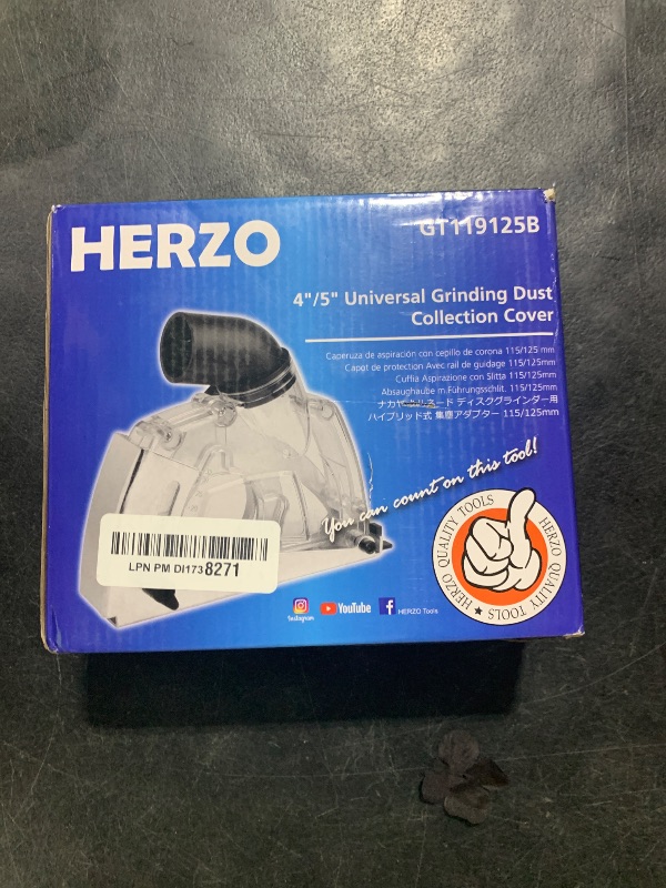 Photo 1 of HERZO Dust Shroud Dust Extraction Cutting Guard for 5 inch and 4-1/2 inch Angle Grinder
