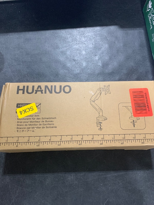 Photo 1 of HUANUO Single Monitor Mount, 13 to 32 Inch Gas Monitor Arm, Adjustable Stand, Vesa Mount with Clamp and Grommet Base - Fits 4.4 to 19.8lbs LCD Computer Monitors