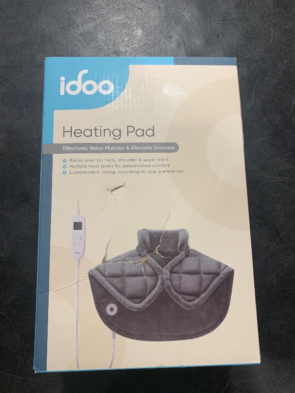 Photo 1 of iDOO Heating Pad for Neck and Shoulder and Back, Mothers Day Gifts for Mom, FSA HSA Eligible Items, 3.1lb Weighted Heated Wrap for Pain Relief, Electric Wearable Neck Warmer, ETL Certified Heat Pads