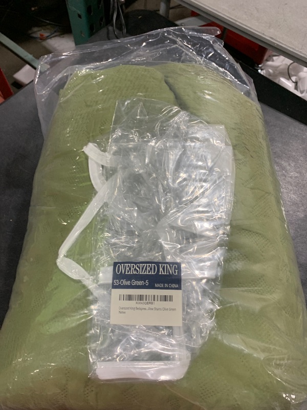 Photo 1 of Oversized King Bedspreads 128x120 for Tall Bed Lightweight 3 Piece Coverlet Set 1 Extra Wide Quilt 2 Pillow Shams Olive Green