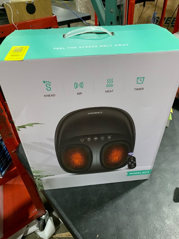 Photo 1 of KNQZE Foot Massager Machine with Heat, Shiatsu Deep Kneading Foot Massager with Remote, Compression, Multi-Massage Modes, Auto-Off Timers, Gifts for Women Men, FSA or HSA Eligible