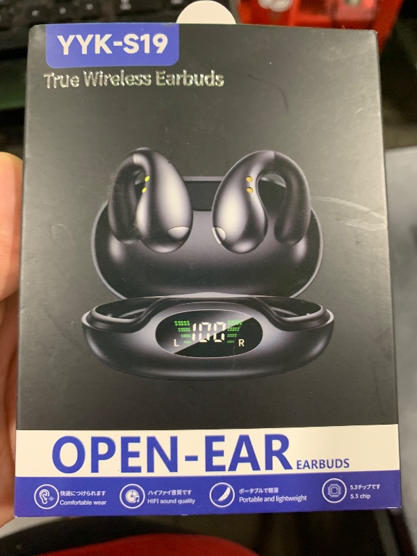Photo 1 of Boytond Ultra Open-Ear-Earbuds Wireless Bluetooth - Ergonomic Clip-On Headphones, Small Bone Conduction Earbuds with Waterproof Design, Perfect Running Headphones for Sports, Fitness, and Workouts 