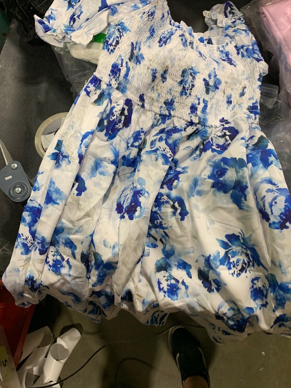 Photo 1 of BLUE AND WHITE WOMENS DRESS / 160