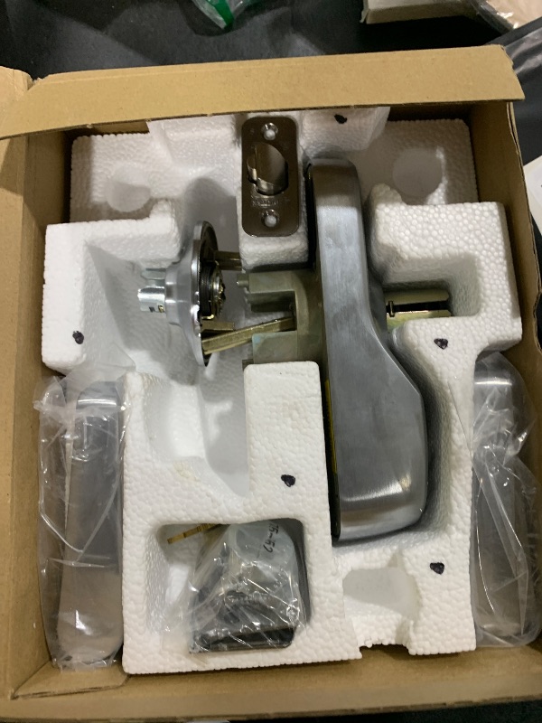 Photo 1 of SCHLAGE FE575 PLY 626 ELA Plymouth Keypad Entry with Auto-Lock and Elan Levers, Brushed Chrome