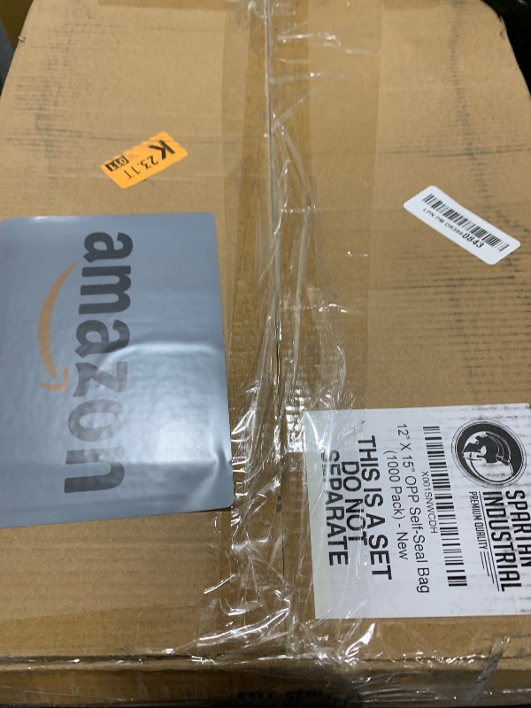 Photo 1 of Spartan Industrial - 12" X 15" (1000 Count) Crystal Clear Resealable Cello Poly Bags for Packaging - Self Seal & Reinforced