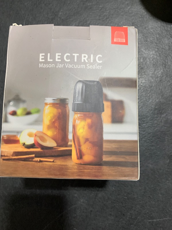 Photo 1 of 3 IN 1 Electric Vacuum Sealer Kit for Wide Mouth and Regular Mouth Mason Jars, Food Sealed Bags (White)