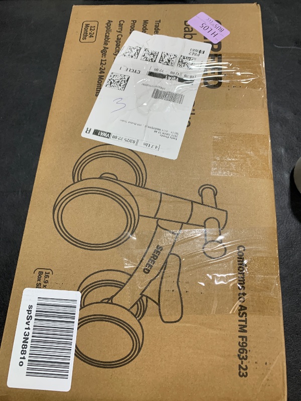 Photo 1 of SEREED Baby Balance Bike for 1-2 Year Olds - 4 Wheels, First Bike for Toddlers, Birthday Gift (Green)