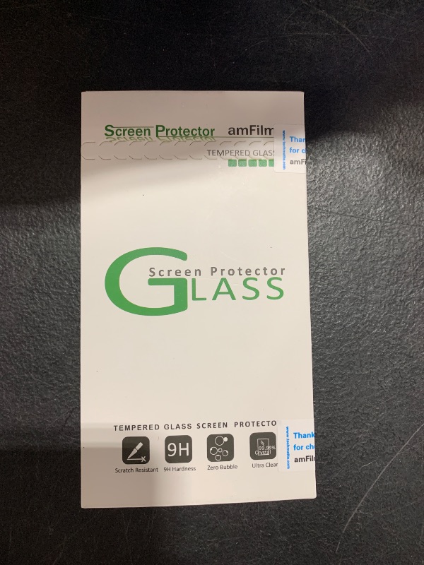 Photo 1 of amFilm Essential Screen Protector for iPhone 16e iPhone 14 iPhone13 iPhone 13 Pro 6.1", Premium 9H+ Tempered Glass, Anti-Scratch, HD-Clear and Touch-Sensitive, Case Friendly, 2 Pack