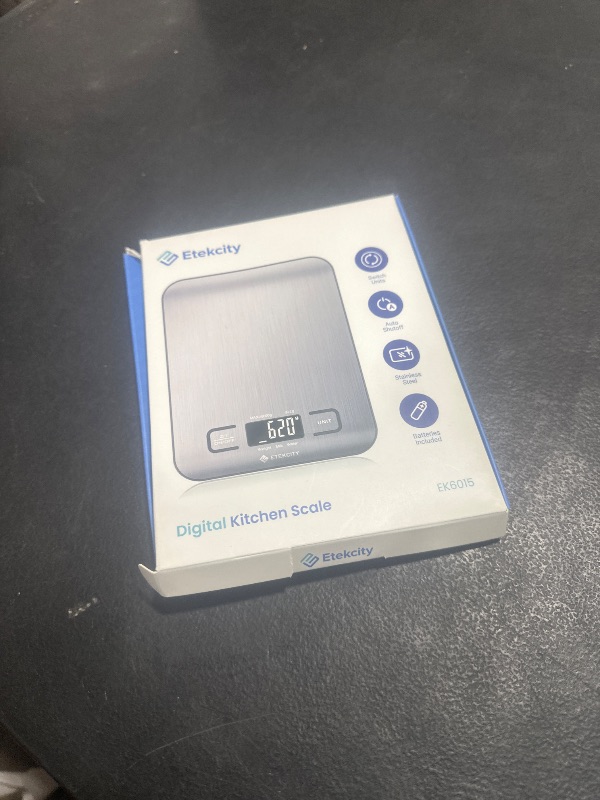 Photo 1 of Etekcity Food Kitchen Scale, Digital Grams and Ounces for Weight Loss, Baking, Cooking, Keto and Meal Prep, LCD Display, Medium, 304 Stainless Steel