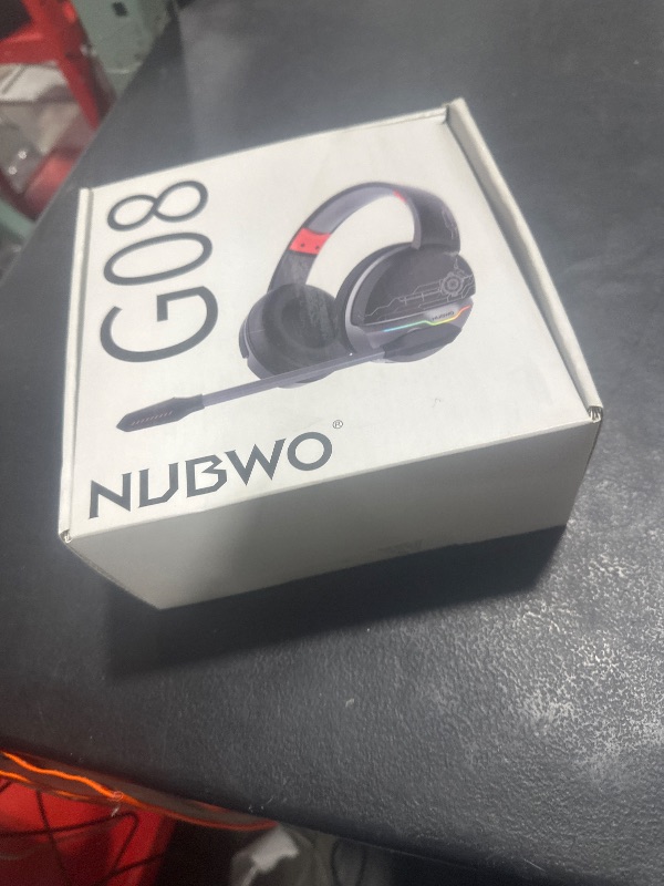 Photo 1 of NUBWO G08 Dual Wireless Gaming Headset with Mic for PS5, PS4, PC, Mobile & Tablet | 2.4GHz Wireless & Bluetooth 5.3 | 100 Hr Battery | 50mm Drivers | Lightweight & RGB Lighting - DarkRed
