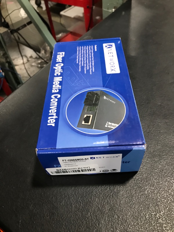 Photo 1 of Networx® Gigabit Ethernet Fiber Media Converter - UTP to 1000Base-LX - ST Singlemode, ...