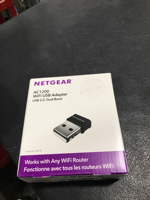 Photo 1 of NETGEAR AC1200 Wi-Fi USB 2.0 Mini Adapter for Desktop PC | Dual Band WiFi Stick for Wireless Internet (A6150-100PAS)