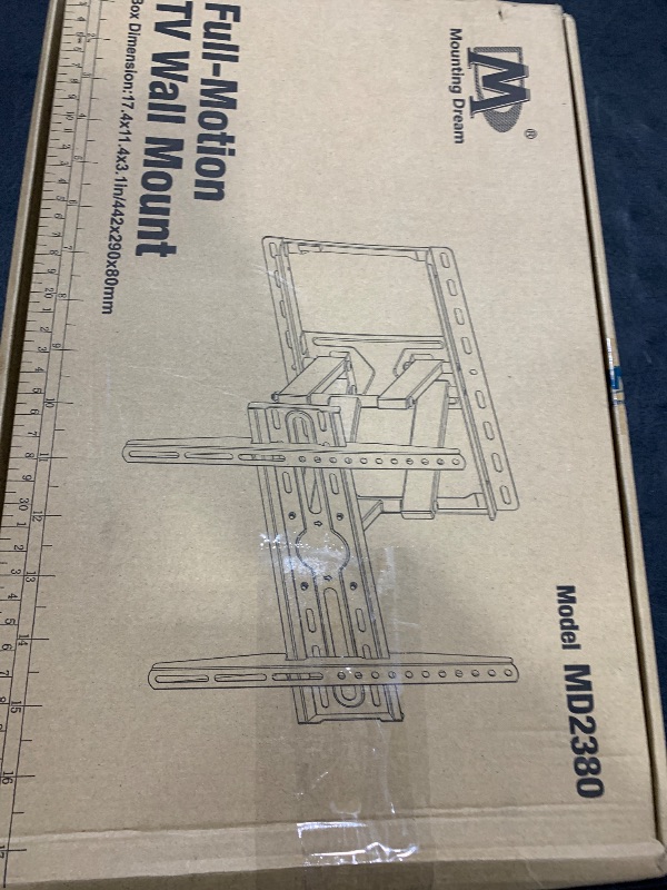 Photo 1 of Mounting Dream TV Wall Mount for 32-65 Inch Television,Mount with Swivel and Tilt, Full Motion Bracket with Articulating Dual Arms, Fits 16inch Studs, Max VESA 400X400 mm, 99lbs, MD2380