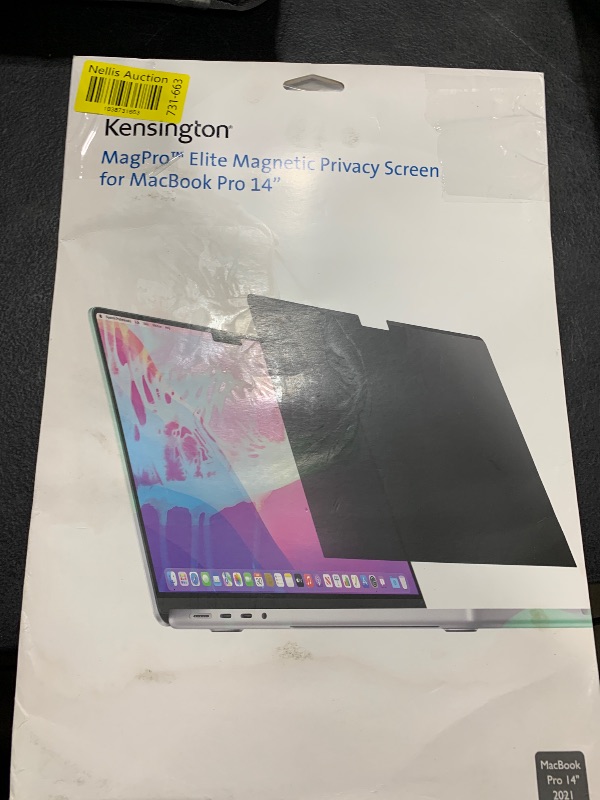 Photo 1 of Kensington MP14 Magnetic MacBook Pro Privacy Screen for 14 inch MacBook Pro (2021-2024, M1, M2, M3, M4, Pro, Max), Removable Laptop Privacy Screen, Anti Glare Blue Light MacBook Mac Screen Protector
